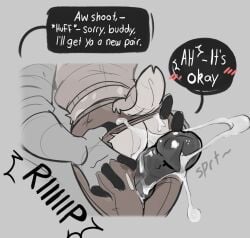 2boys animal_ears animal_genitalia animal_humanoid animal_penis animal_tail antlers ass ass_focus belly big_ass big_butt big_penis blush butt_focus clothed craxkers cum cum_on_body deer donkey english english_text fat fat_male furry furry_male furry_only gay grabbing_ass grinding hairy horse_penis horsecock horsecock_on_humanoid huge_cock looking_at_penis looking_down massive_penis original original_character penis penis_awe penis_out ripped_clothing ripped_pants shocked short_hair size_difference text_bubble thick_thighs thigh_sex thighs yaoi