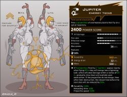 2girls 4_fingers buttplug crossout exposed fan_character female grey_body heels humanization oracle_dominus partially_clothed pubic_hair red_hair split succubus_tattoo twins weapon