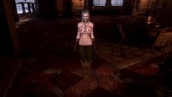 3d animated armpits ass athletic athletic_female bra breast_grab breasts bubble_butt cd_projekt_red ciri dancing female fireplace freckles gloves green_eyes high_heel_boots kaer_morhen light-skinned_female light_skin longer_than_4_minutes looking_at_viewer mascara music necklace originalcustard pants_down scar seductive seductive_look shaking_ass shorter_than_five_minutes solo solo_female sound tagme the_witcher_(series) the_witcher_3:_wild_hunt video walking white_hair