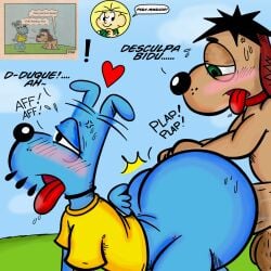 ass bidu big_ass big_butt big_penis blu_(monica's_gang) blue_fur brasil canine cebolinha cebolinha_(tdm) comic comic_character comic_strip dog_sex domestic_dog duke_(monica's_gang) duque femboy friendship fucking_ass furry gay gay_male gay_sex jimmy_five love male turma_da_monica