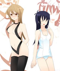 alexis_rhodes asuka_tenjoin blair_flannigan female female_only human multiple_females one-piece_swimsuit saotome_rei school_swimsuit shonen_jump shounen_jump shueisha sling_bikini swimsuit tenjouin_asuka thighhighs weekly_shonen_jump weekly_shounen_jump white_school_swimsuit yu-gi-oh! yu-gi-oh!_gx yuu-gi-ou yuu-gi-ou_gx zoom_layer