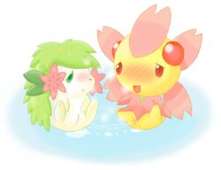 blush cherrim color female female_only feral multiple_females multiple_girls nude pokemon pokemon_(species) pokemon_dppt pussy_juice shaymin shaymin_(land_form) tagme vulva yuri