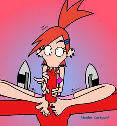 blowjob cartoon_network fellatio female footjob foster's_home_for_imaginary_friends frankie_foster handjob human male straight swebe wilt