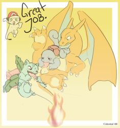 2008 celestial charizard ivysaur male/ambiguous male_only nintendo pokémon_(species) pokemon pokemon_(species) pokemon_trainer red_(pokemon) squirtle straight_hair super_smash_bros.