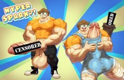 1boy hyper_muscles hyper_penis kidde_jukes male_only saberspark solo youtube youtuber