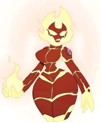 alien alien_girl ben_10 chaquetrix female fire_body flaming_hair heatblast nelljoestar pyronite wide_hips