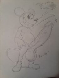 2024 anthro balls big_balls big_penis clothing footwear footwear_only foreskin genitals graphite_(artwork) heart hi_res huge_balls huge_cock humanoid_genitalia humanoid_penis hyper hyper_balls hyper_genitalia hyper_penis male male_only mammal mickey_mouse mostly_nude mouse murid murine pencil_(artwork) penis public_domain rodent shoes shoes_only solo steamboat_willie traditional_media_(artwork) utx-shapeshifter vein veiny_balls veiny_penis