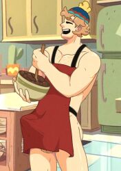 1boy apron apron_only clothed clothing dilf disney disney_channel disney_xd gustav half-dressed half_naked hunk male male_only manly mature mature_male muscles muscular muscular_male star_vs_the_forces_of_evil victoreh_draws