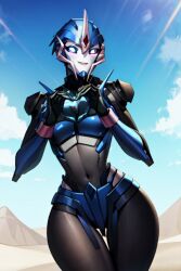 1girls ai_generated arcee arcee_(prime) curvaceous curvy female happy happy_female heart_hands pixai robot robot_girl smile thick_thighs transformers transformers_prime voluptuous voluptuous_female wide_hips
