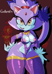 1girls amber_eyes anthro areolae blaze_the_cat breasts endlessfin erect_nipples feline female lingerie medium_breasts nipples solo solo_female sonic_(series) sonic_the_hedgehog_(series) thick_thighs thighs