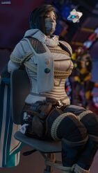 algoid ana_bray blurry_background bound bound_arms bungie chair clothed destiny_(game) destiny_(video_game) destiny_2 duct_tape duct_tape_gag ghost_(destiny) guardian_(destiny) gun holster holstered_weapon hunter_(destiny) id_card identification_card pistol ranged_weapon rope rope_bondage seated sitting solo solo_female tagme tape tape_gag taped_mouth tied_to_chair tied_up