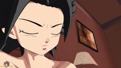 1girls 3d 3d_animation animated bed big_breasts black_hair caulifla dragon_ball female_only nude nude_female saiyan sleeping slick_goku sound spiked_hair surprise surprised surprised_expression tagme universe_6 video waking_up