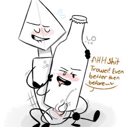 2boys anal anal_sex animate_inanimate beer beer_(object_terror) blush canon_couple cum cumshot fanartist gay gay_domination gay_sex object_show object_shows object_terror penetration penis text trowel trowel_(object_terror)