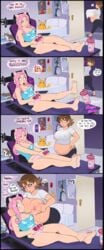 2girls areolae belle_delphine big_breasts breast_sucking breastfeeding breasts cleavage clothing d.va edit erect_nipples female female_only huge_belly incest lactation large_breasts milf milk mother_and_daughter nipples overwatch panties poster pregnant ready_to_pop shadman third-party_edit twitch.tv twitch_thot yuri