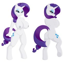 absurd_res anthro ass big_breasts breasts equid female friendship_is_magic furry hi_res horn mammal my_little_pony nude pussy rarity_(mlp) smooth_skin steelph unicorn