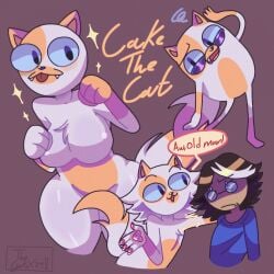 adventure_time cake_the_cat dialogue feline fionna_and_cake furry orange_fur simon_petrikov sparkles thecykox29! thick_thighs white_fur