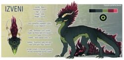 2019 animal_genitalia claws digital_media_(artwork) dragon feral green_eyes green_skin hi_res horn male model_sheet open_mouth ravoilie sheath solo teeth tongue wingless_dragon