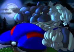 1boy big_muscles black_kyurem bulge bulging bulging_penis kyurem male male_only muscles muscular muscular_male penis pokémon_(species) pokemon pokemon_(species)