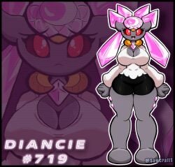 1girls 2025 abstract_background absurd_res anthro artist_name big_breasts black_border black_bottomwear black_clothing border bottomwear breasts cleavage clothed clothing commission commissioner_upload creatures_(company) creatures_inc. crystal crystal_(anatomy) diancie elemental_creature female game_freak gem gem_creature gen_6_pokemon generation_6_pokemon gray_body grey_body hi_res huge_breasts legendary_pokemon mineral_fauna nintendo png png_file pokedex_number pokemon pokemon_(species) pokemon_xy red_eyes rock rock_creature sawcraft1 solo solo_female thick_thighs topwear white_clothing white_topwear