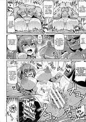 1girls ahemaru anrietta body_control english_text female goblin goblin_male heroic_fantasy huge_breasts huge_nipples larger_female male mating_press onna_senshi_to_goblin rape restrained right_to_left size_difference small_dom_big_sub smaller_male speech_bubble straight text vaginal_penetration