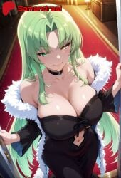 ai_assisted ai_generated boobs_out breasts breasts_out cute cute_face detailed_background elletear_lou_nebulis_ix female female_focus female_human female_only green_eyes green_hair high_angle kimi_to_boku_no_saigo_no_senjou_arui_wa_sekai_ga_hajimaru_seisen legs light-skinned_female light_body light_skin long_hair looking_at_viewer more_at_source multicolored_eyes nipples patreon pink_nipples pussy pussy_juice pussy_juice_drip samandraai sex_from_behind sexy sexy_armpits sexy_clothing sexy_dress sexy_female tits_out uncensored wet wet_body wet_clothes wet_clothing wet_pussy wet_skin yellow_eyes