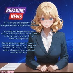 ai_generated angry areola areola_slip artist_name bimbofication black_jacket black_suit blazer blonde_hair blue_background blue_eyes blue_jacket blush body_control boob_window breast_expansion breasts breasts_bigger_than_head bursting_breasts business_suit busty busty_female buttons cleavage clenched_hand clenched_hands collarbone collared_shirt comic corruption curly_hair desk dress_shirt english_text expansion female formal gigantic_breasts hair_between_eyes huge_areolae huge_breasts hyper hyper_breasts hyper_lips infected infection jacket lapels large_breasts lip_expansion long_hair long_sleeves looking_at_viewer lower_teeth_only map massive_breasts medium_breasts medium_hair meme nipples oc office_lady open_mouth original original_character paper remote shirt shocked short_hair sitting solo stats straight-on suit suit_jacket surprised surprised_expression sweat sweatdrop table tagme teeth tight_clothing torn_clothing transformation upper_body v-shaped_eyebrows virus virusb90 voluptous voluptous_female watermark wavy_hair white_shirt wing_collar wobbling_breasts