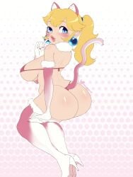 1girls ass ass ass_focus big_ass big_breasts big_breasts big_butt blonde_hair blue_eyes boots breasts breasts breasts cat_ears cat_tail catgirl catgirl_costume claws curvaceous curvy curvy_body curvy_figure doujinpearl female_only gloves huge_ass huge_boobs huge_breasts huge_butt long_hair long_hair_female looking_at_viewer looking_back mario_(series) nintendo ponytail princess_peach solo solo_female solo_focus super_mario_bros. tagme thick_thighs thighhighs thighs