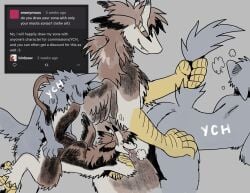 >_< 2025 anthro anthro_on_anthro anthro_on_bottom anthro_on_top anthro_penetrated anthro_penetrating anthro_penetrating_anthro ask_blog ass birdpaw_(artist) black_body black_collar black_feathers black_fur breath brown_body brown_eyes brown_feathers brown_fur brown_hair closed_eyes collar digital_media_(artwork) dipstick_horn dragon duo english_text fangs feathered_dragon feathered_ears feathered_scalie feathered_wings feathers fur furred_dragon furred_scalie fursona_(birdpaw) grey_background grey_body grey_fur grey_tail hair hand_on_another's_leg hand_on_leg hi_res holding_another's_tail horn long_hair looking_at_another male male/male male_anthro male_on_bottom male_on_top male_penetrated male_penetrating male_penetrating_male multicolored_ears multicolored_horn mythological_creature mythological_scalie mythology neck_tuft nude_anthro nude_male on_bottom on_top penetration pink_tongue scalie scutes sex side_view simple_background smile solo tail tail_grab teeth text tongue tongue_out tuft two_tone_ears white_body white_feathers white_fur white_horn wings ych_(character) yellow_scutes