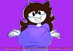 1girls 2025 background big_breasts boobs breasts dialogue english_text female female_only human human_only humanoid jaiden jaiden_(jaiden_animations) jaiden_animations jaidenanimations nailstrabbit no_sex purple_topwear solo solo_female tagme top_heavy topwear white_body white_skin youtube youtuber