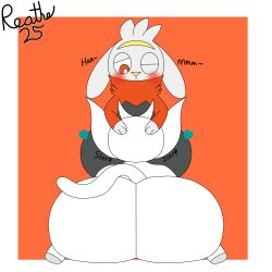 2025 absurd_res anthro ass big_butt black_body blush border colored digital_media_(artwork) duo fellatio flat_colors generation_8_pokemon grey_hooves guardian_spirit hair hand_on_another's_head hand_on_head heart_symbol hi_res hooves huge_butt lagomorph leporid looking_down looking_down_at_another male mammal microsoft multicolored_body nintendo one_eye_closed onomatopoeia oral oral_penetration orange_background ori_(ori) ori_(series) penetration penile penis pokemon pokemon_(species) rabbit raboot reathe red_body red_eyes sex signature simple_background sitting sound_effects tail teapot_(body_type) text thick_thighs white_body white_border white_ears white_hair white_tail xbox_game_studios yellow_nose
