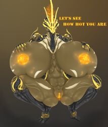 big_ass big_breasts ember_(warframe) ember_prime huge_breasts prime_warframe simple_background warframe