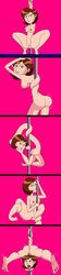 1girls 2018 absurd_res absurdres ahegao aroused ass ass_shake barefoot brown_eyes brown_hair butt digital_media_(artwork) disney drooling elastigirl erect_nipples feet female female_only helen_parr hi_res high_resolution highres human human_only looking_at_viewer nerdsman567 open_mouth pixar pussy smooth_skin stretching stripper_pole stripping the_incredibles toes tongue_out vagina