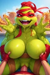 abs ai_generated anthro balls bara big_balls big_penis blush breasts gay glistening male male_only muscular muscular_male nickelodeon pecs penis rise_of_the_teenage_mutant_ninja_turtles scalie sweat teenage_mutant_ninja_turtles tmnt turtle yaoi