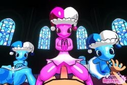 1boy 3d_animation 3girls animated aroused artist_upload blue_body breasts church cosmichannah defeated deltarune deltarune_chapter_4 dialogue duo enjoying female hands_together holding_hand male mizzle_(deltarune) no_moaning nude_female nude_male pink_body practically_nude presenting_pussy pussy riding self_upload sex silent_dom silent_male silent_sub small_breasts sound tagme thick_thighs vaginal_penetration video water water_cooler_(deltarune)