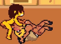 2d accurate_art_style animated anthro antlers ass balls blonde_hair blowjob blush breasts deer deltarune dmoons hair hair_between_eyes hair_over_eyes human human_on_anthro kitchen kris_(deltarune) long_hair mammal new_world_deer nipples noelle_holiday penis pixel_animation pixel_art pixelated reindeer request requested sprite undertale_(series)