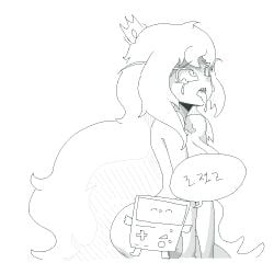 1girls adventure_time bmo breasts breasts cartoon_network completely_naked completely_naked_female completely_nude completely_nude_female crown crying female_only ice_queen_(adventure_time) long_hair long_hair_female naked naked_female nude nude_female sitting solo solo_female solo_focus sub-neamo tagme tears tongue tongue_out white_hair