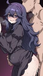ai_art ai_assisted ai_generated ass background belly belly_expansion big_ass big_belly big_breasts big_breasts breasts chubby cum curvy dark_hair female female goth hairband hex_maniac hex_maniac_(pokemon) hot huge_breasts long_hair long_sleeves navel nipples no_bra npc_trainer nude pokemon pokemon_(game) pregnant purple_background purple_eyes sex simple solo voluptuous voluptuous_female white_skin
