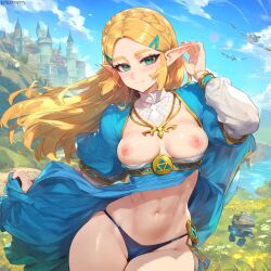 princess zelda from breath of the wild by solveigai