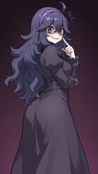 ai_art ai_assisted ai_generated ass background belly belly_expansion big_ass big_belly big_breasts big_breasts breasts chubby cum curvy dark_hair female female goth hairband hex_maniac hex_maniac_(pokemon) hot huge_breasts long_hair long_sleeves navel nipples no_bra npc_trainer nude pokemon pokemon_(game) pregnant purple_background purple_eyes sex simple solo voluptuous voluptuous_female white_skin