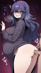 ai_art ai_assisted ai_generated ass background belly belly_expansion big_ass big_belly big_breasts big_breasts breasts chubby cum curvy dark_hair female female goth hairband hex_maniac hex_maniac_(pokemon) hot huge_breasts long_hair long_sleeves navel nipples no_bra npc_trainer nude pokemon pokemon_(game) pregnant purple_background purple_eyes sex simple solo voluptuous voluptuous_female white_skin