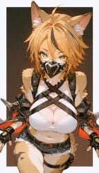 1girls ai_generated big_breasts breasts female furry furry_female furry_only pulchra_(zenless_zone_zero) tagme zenless_zone_zero