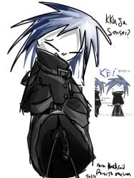 1boy alternative_fashion blue_hair blush cute dick_out fanart first_porn_of_character flaccid gothic kei_(zolaman) kei_(zolaman_oc) oc okay original_character palitosexual penis_out pulling_up_clothing pulling_up_dress reference_sheet spiky_hair stickfigure stickman text visual_kei zolaman_(franchise) 졸라맨