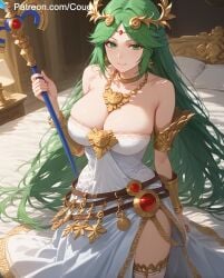 1girls ai_generated cougwe gigantic_breasts kid_icarus palutena stable_diffusion