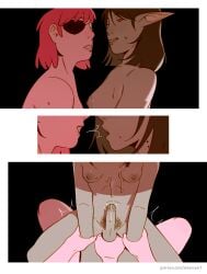 dick dickgirl female fionna_and_cake girl_on_girl marceline princess_bubblegum steemyart yuri