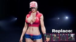 1girls 3d areolae big_breasts blonde_hair breasts breasts_out female female_only lidia_sobieska mod muscular muscular_female solo tekken tekken_8