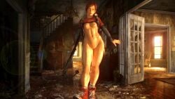 1girls 3d abs bottomless crossbow ellie_(the_last_of_us) ellie_williams female female_only human pantsless petite red_shirt shoes shortstack small_breasts sneakers solo standing tagme the_last_of_us thick_thighs toned toned_female weapon zeroreyko