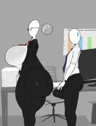 anonymous_male genderswap horny_male huge_ass huge_breasts huge_cock slenderman tagme theimmortalguy workout_clothing