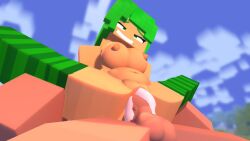 1boy 1girls 3d clenched_teeth cum_in_pussy cumflation green_hair horny_female inflation lou_(pearickmc) mine-imator minecraft ruby4354 stomach_bulge tagme