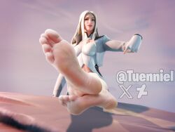 3d 3d_model collaboration emma_frost emma_frost_(fortnite) female female_only foot_fetish foot_worship fortnite fortnite:_battle_royale marvel marvel_comics tuenniel white_queen x-men