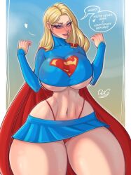 big_ass big_breasts blonde_hair blue_eyes dc dc_comics deigart huge_ass huge_breasts kara_danvers kara_zor-el large_ass large_breasts supergirl superman_(series) thick thick_ass thick_thighs